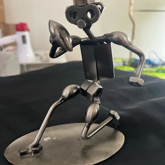 Modern Silver Metal Sculpture - Picture 3 of 3